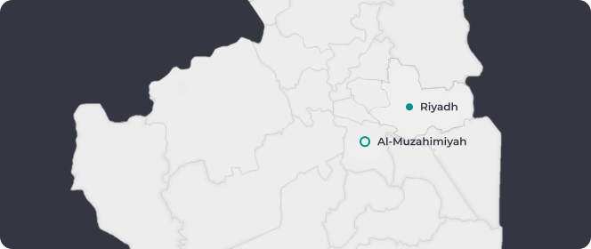 Saudi Arabia map — Al-Muzahimiyah location